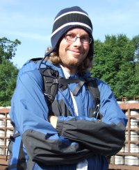 Jeremy at a train station in Ireland